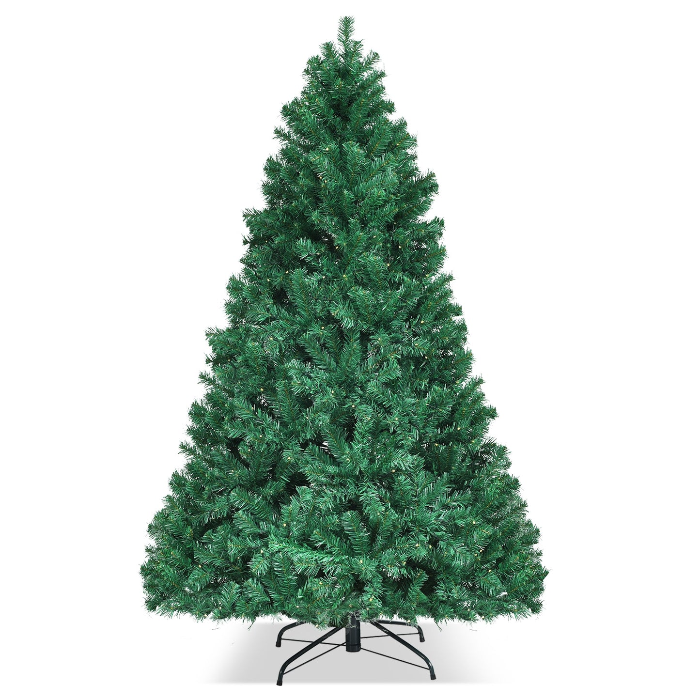 7 Feet PVC Artificial Christmas Tree with LED Lights-7 ft, Assembled, Final Sale