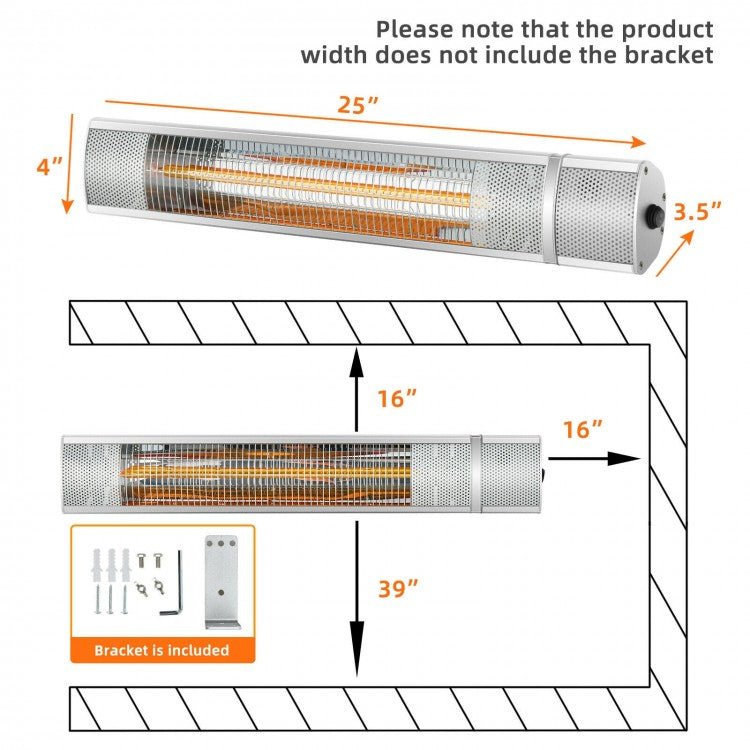 1500W Electric Heater with Remote Control