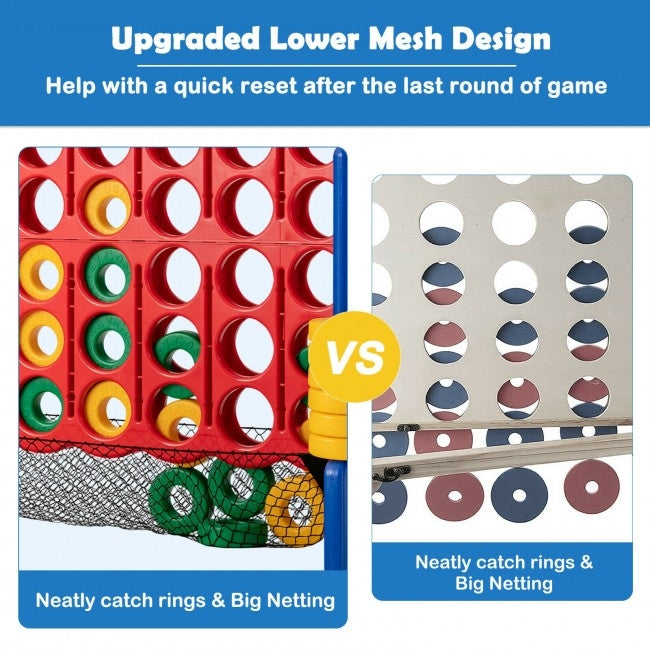 Extra Large, 41``x 47``, 4-to-Score Giant Game Set with Net Storage-Blue, 1 box