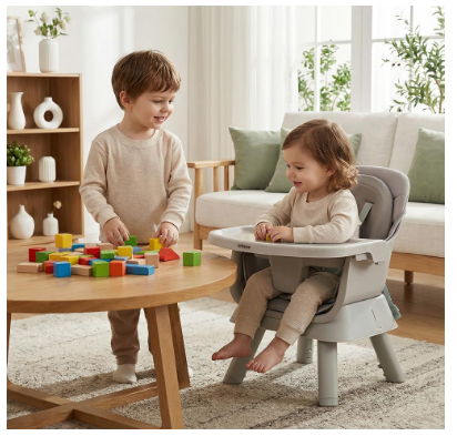 Convertible Highchair for Babies and Toddlers - Grey (Customer Return)