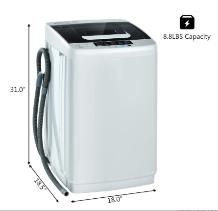 8.8lbs Washer and Spinner Combo - 1.04 cu.ft Portable Spin Compact Washing Machine