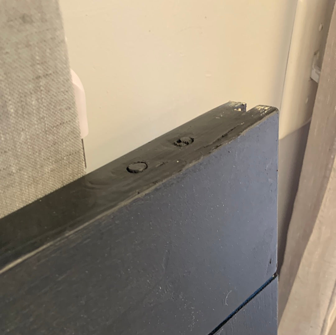 54 inch Solid Barn Door Slab, Black, Door Only, small imperfections on edges