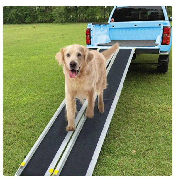 Adjustable Wheelchair Aluminum Ramp, with safety channels