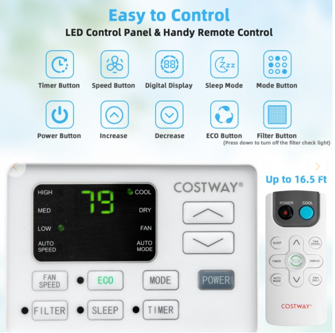 SPECIAL, 15000 BTU Energy Efficient Window Air Conditioner Cools Rooms up to 800 Sq. Ft - NO BOX