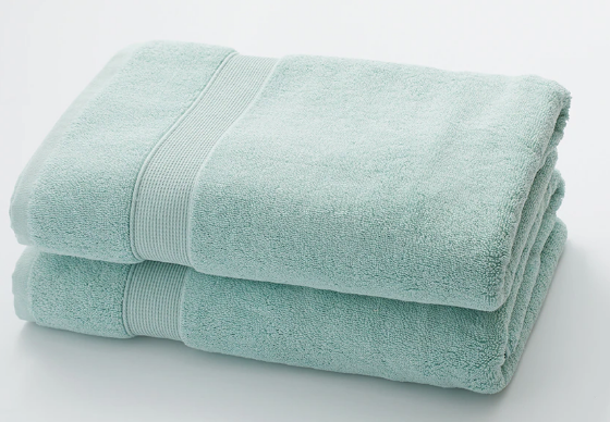 HomeSuite Luxury Combed 100% Cotton Luxury Collection Bath Sheets (2-Pack) - Seagrass