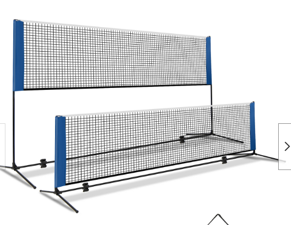 14FT Adjustable Badminton or Pickleball Net W/2 Shuttlecocks, Portable Carry Bag