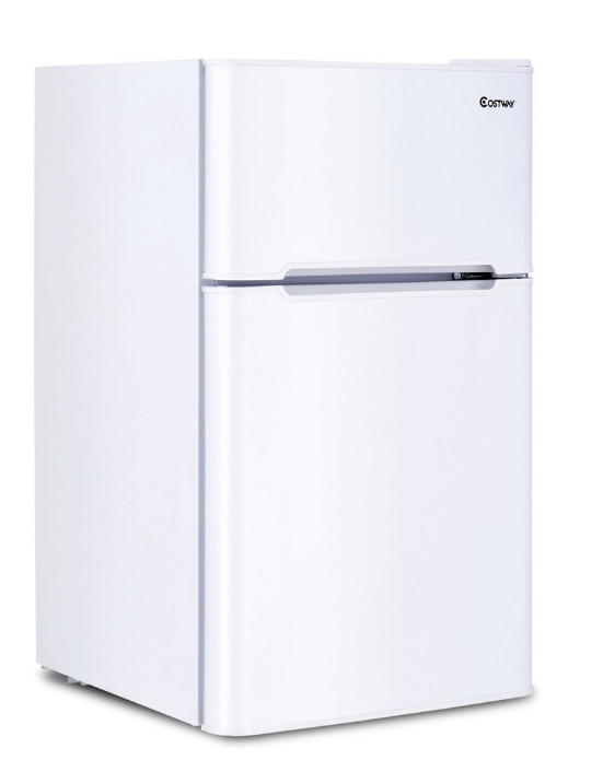 3.2 Cu Ft. Compact Stainless Steel Refrigerator-White
