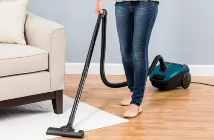 BISSELL® PowerForce® Bagged Canister Vacuum, Portable, Lightweight Design, assembled