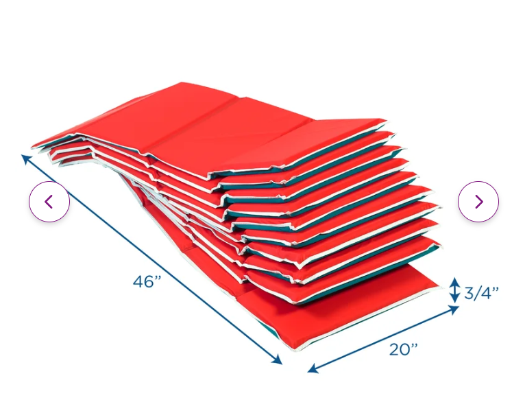 20'' L 1'' - Thick Folding Nap Mat (Set of 10)
