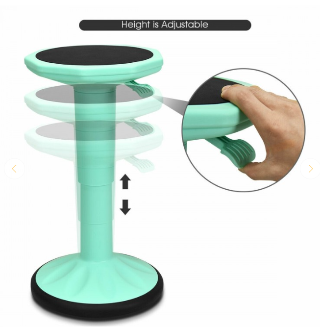 Adjustable-Height Wobble Chair Active Learning Stool for Office Stand Up Desk