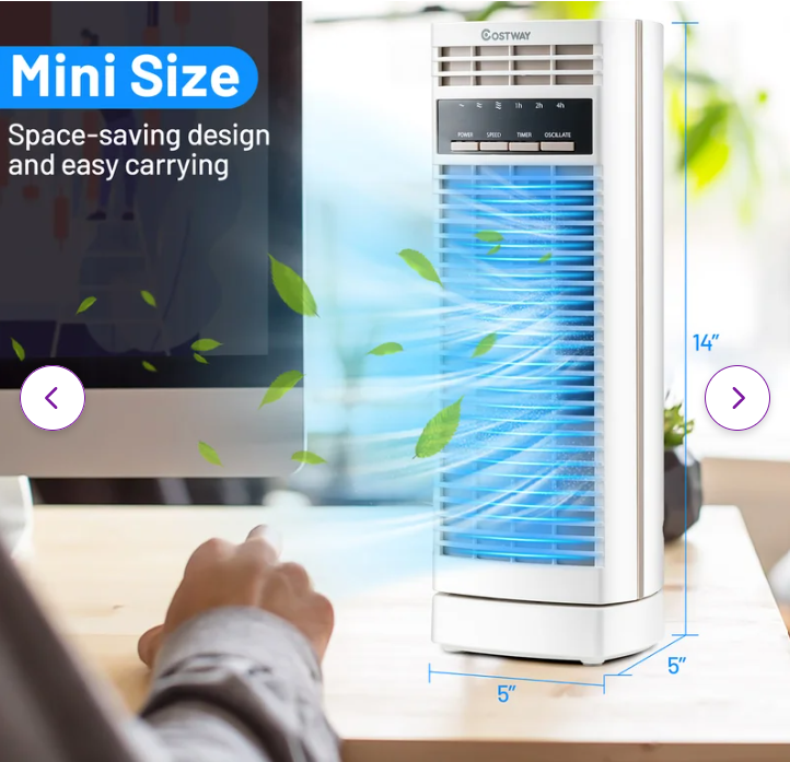14'' Oscillating Tower Fan