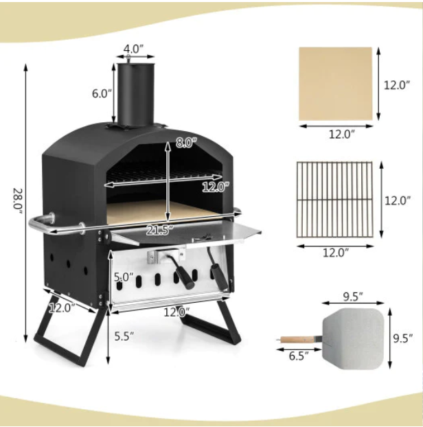 Outdoor Pizza Oven, wood fire, Customer Return, signs of use, Fully Assembled