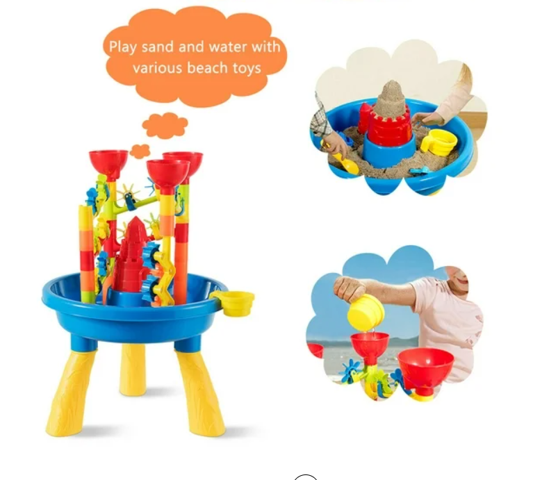 2-in-1 Sand and Water Table Activity Play Center