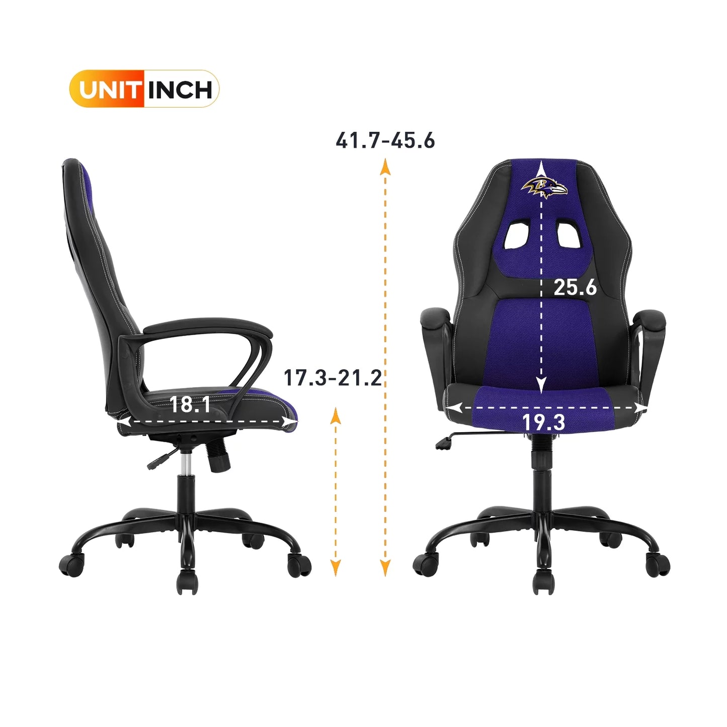Ergonomic PC Gaming Chair PU Leather with Lumbar Support