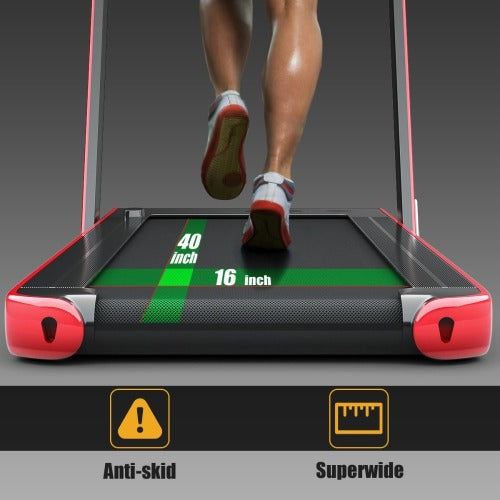 SuperFit 2.25HP 2-in-1 Folding Treadmill - RED