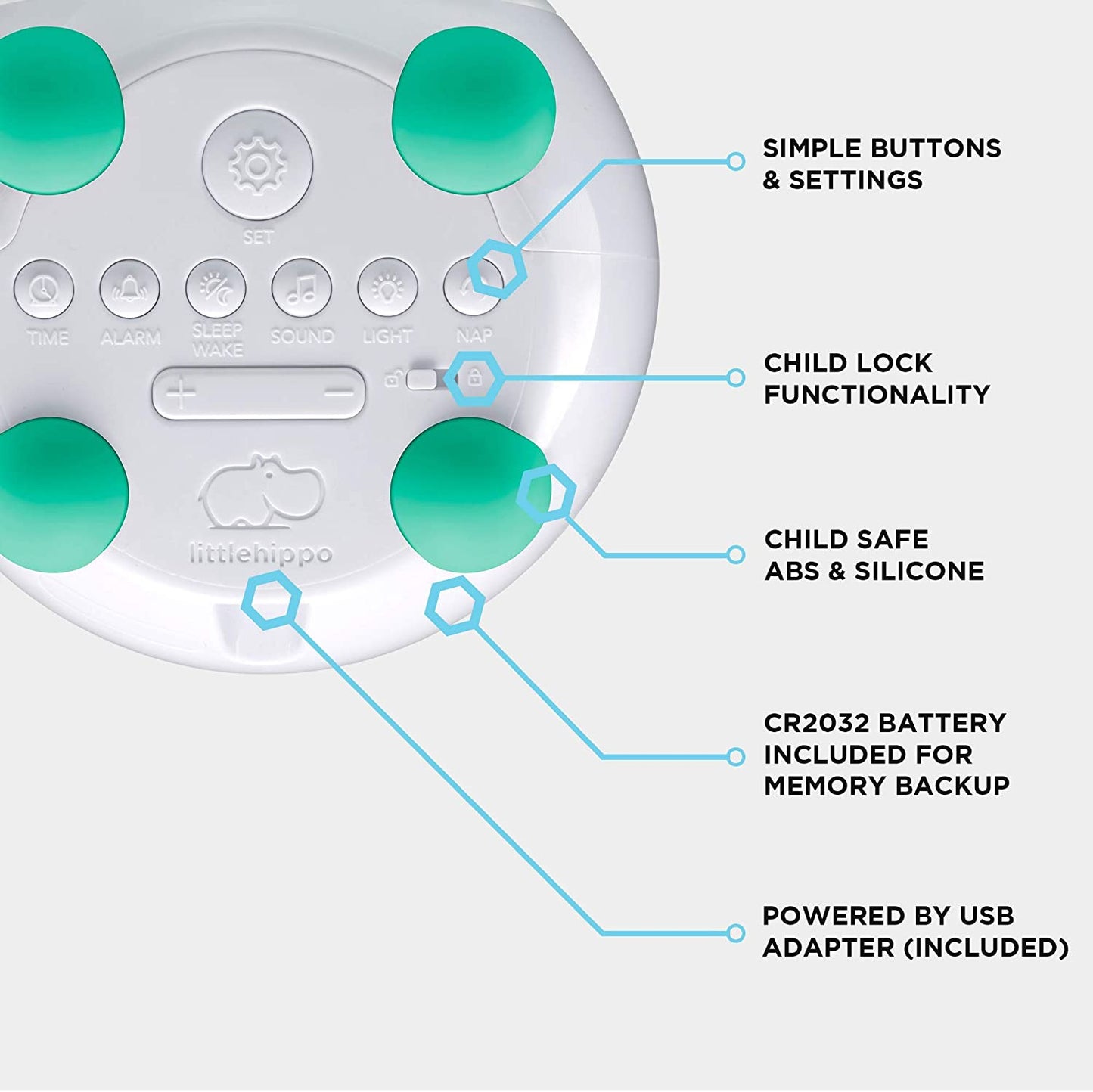 Mella Ready to Rise Children's Sleep Trainer, Alarm Clock, Night Light and Sleep Sounds Machine