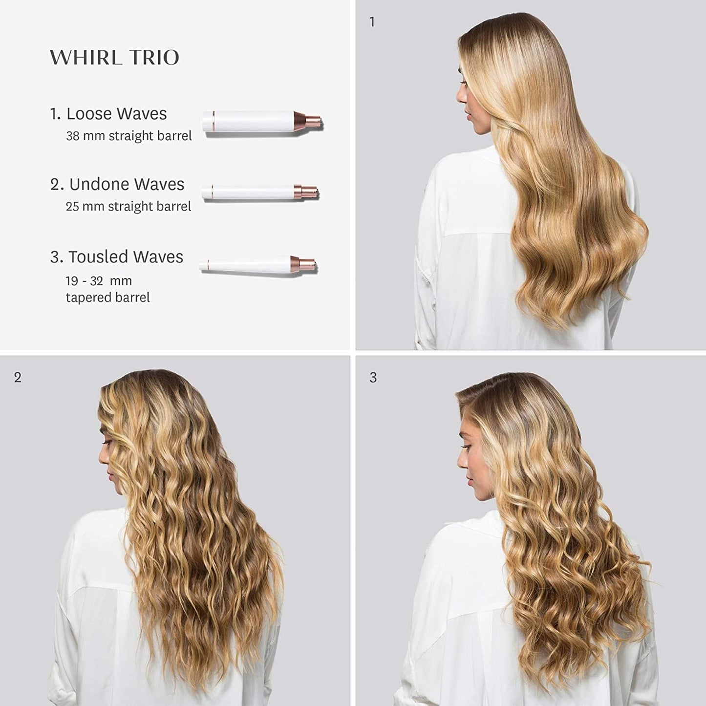 T3 Whirl Trio, Professional Wand Set