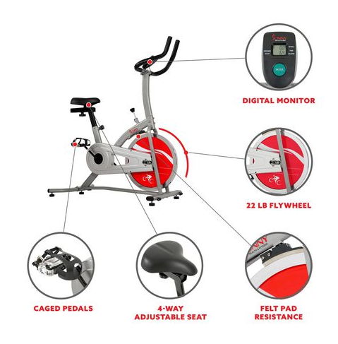 Sunny Health & Fitness SF-B1203 Indoor Cycling Bike *FULLY ASSEMBLED*