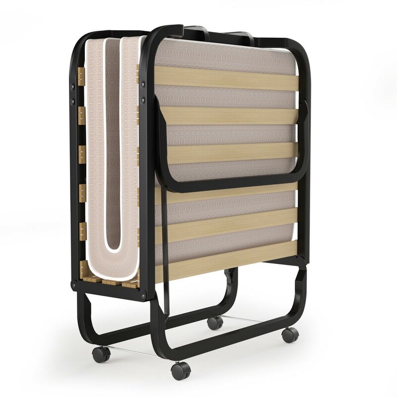 MAYFULL Steel Folding Bed with Memory Foam