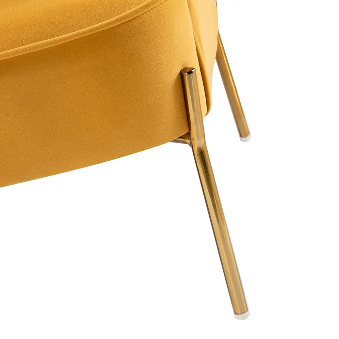 Guthrie 43`` Velvet Loveseat, Mustard