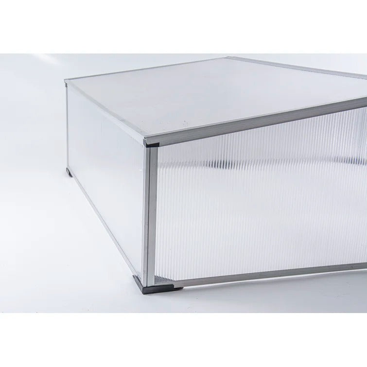 Machrus Ogrow Easy-To-Assemble 39" Square Aluminum Cold Frame Greenhouse