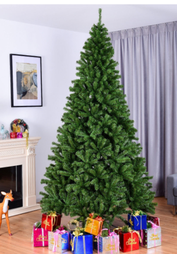 9FT PVC Artificial Unlit, Christmas Tree 2132 Tips Premium Hinged w/ Solid Metal Legs
