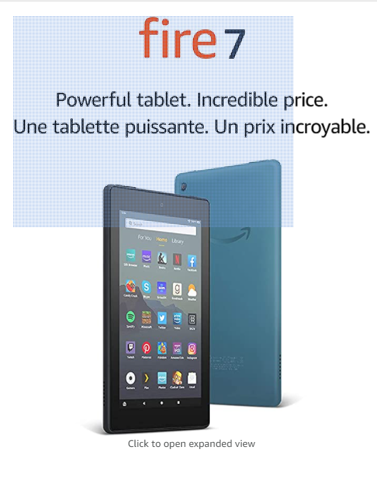 Amazon Fire 7 Tablet, 16GB, Black, 2019 release, new in sealed box