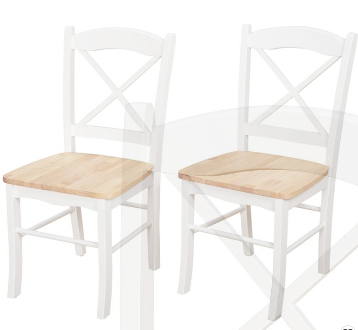 Set of 2 Tesley Cross Back Chairs