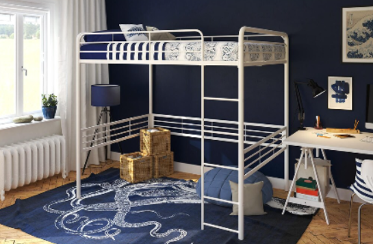 Dorel Loft Bed, Full. White, In Box Unassembled, SPECIAL