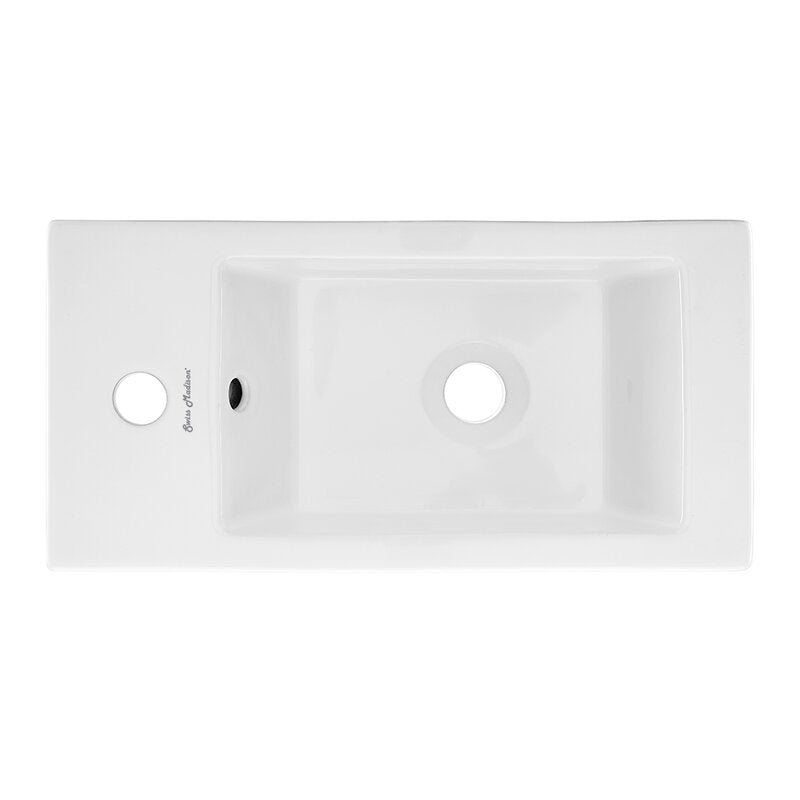voltaire rectangular ceramic 20'' wall mount sink