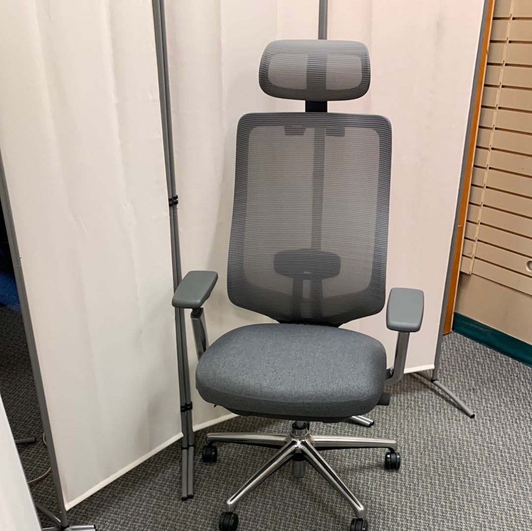 High Back Ergonomic Swivel Desk Chair, grey