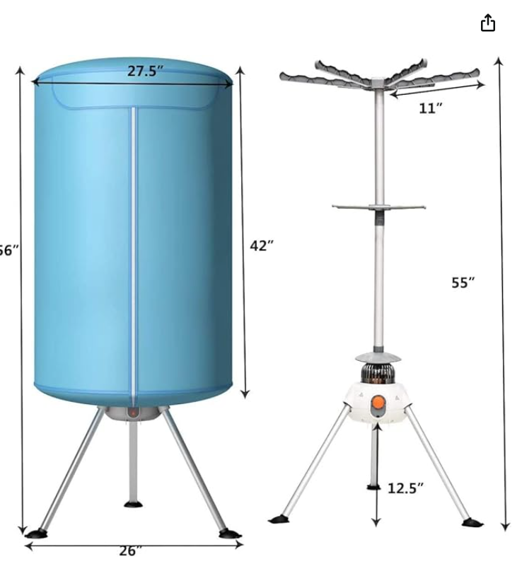 Portable Clothes Dryer, Ventless Laundry Dryer for Home & Dorms