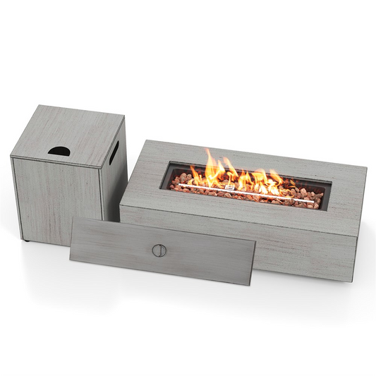 42 Inch 50 000 BTU Outdoor Rectangular Fire Table with Tank Holder (Scratch and Dent)