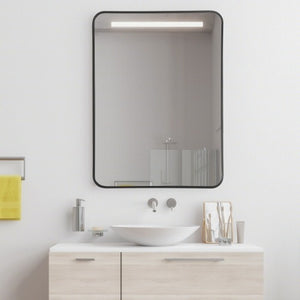 22"x 30"Bathroom Wall Mounted Mirror Aluminum Alloy Frame Decor