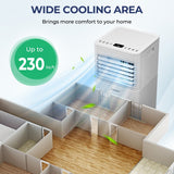 8000 BTU Portable Air Conditioner 3-in-1 Air Cooler w/Dehumidifier & Fan Mode - FP10110US-WH