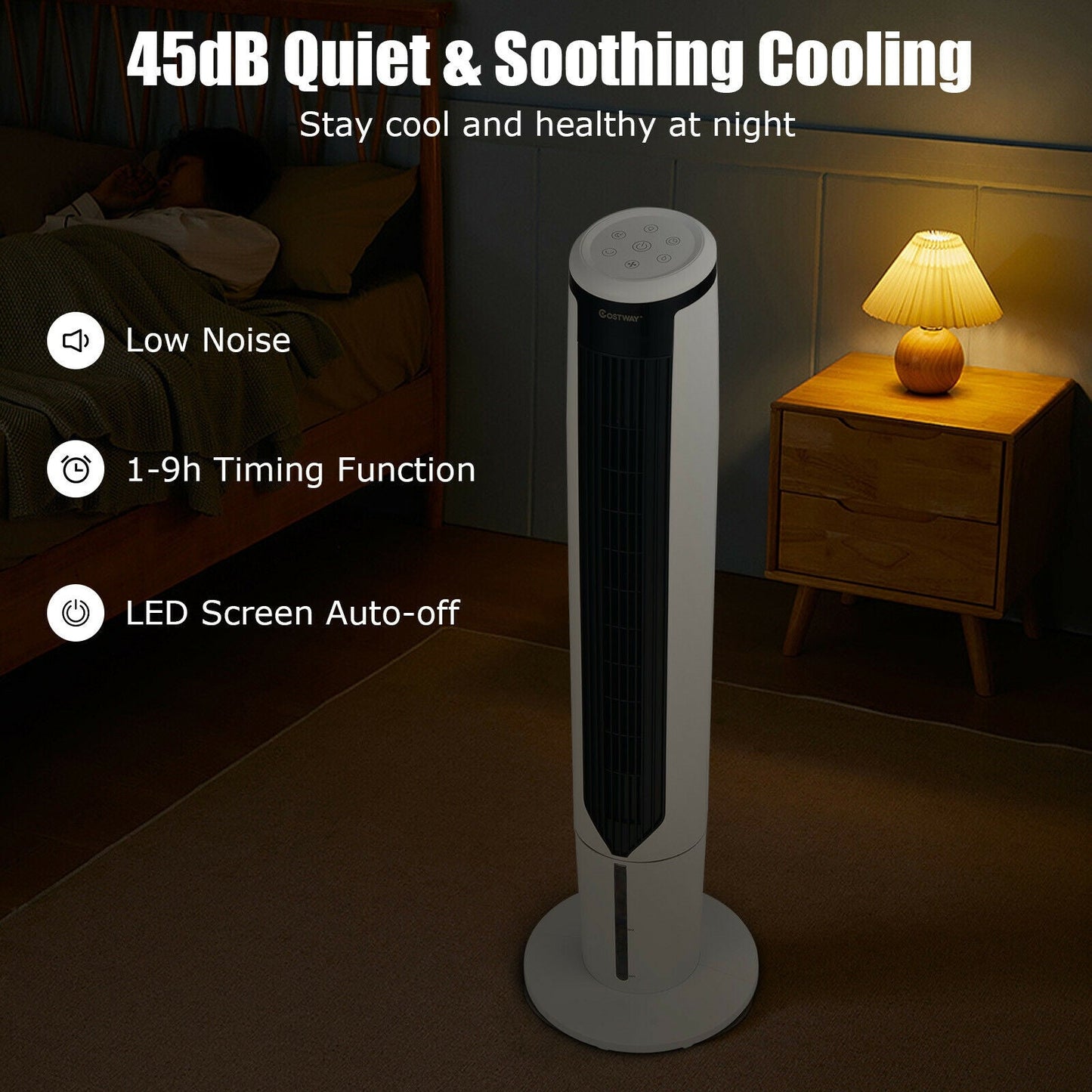 41 Inches Evaporative Air Cooler with 3 Modes and 3 Speeds !