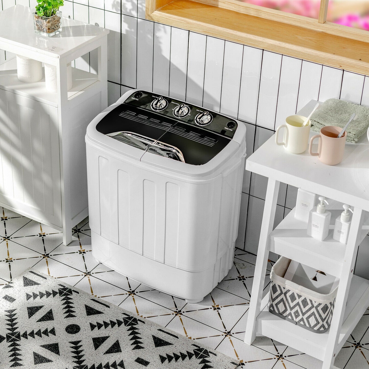 * Special* - 8 Lbs Compact Mini Twin Tub Washing Machine for Home and Apartment