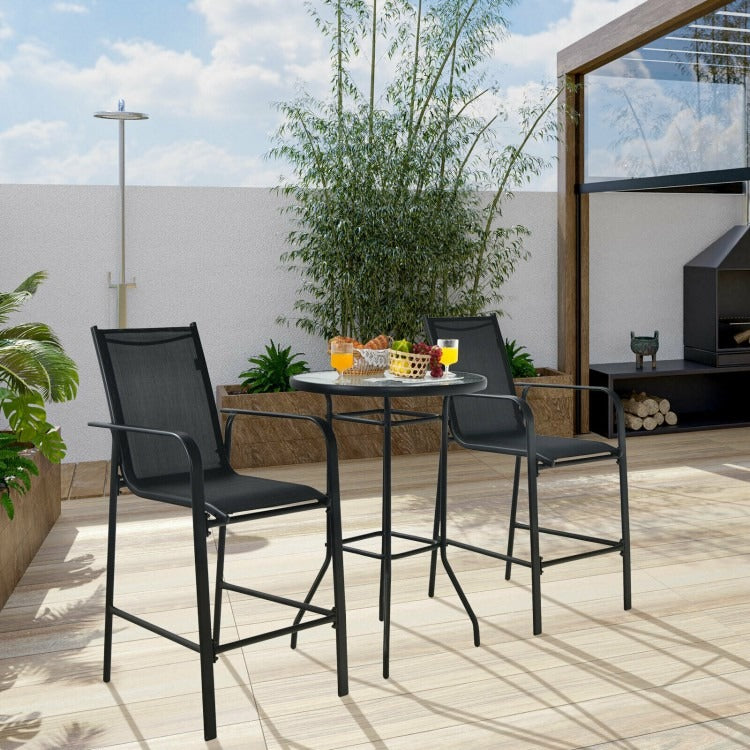 Brittany 3 Pieces Outdoor Patio Bar Table Stool Set *FULLY ASSEMBLED*