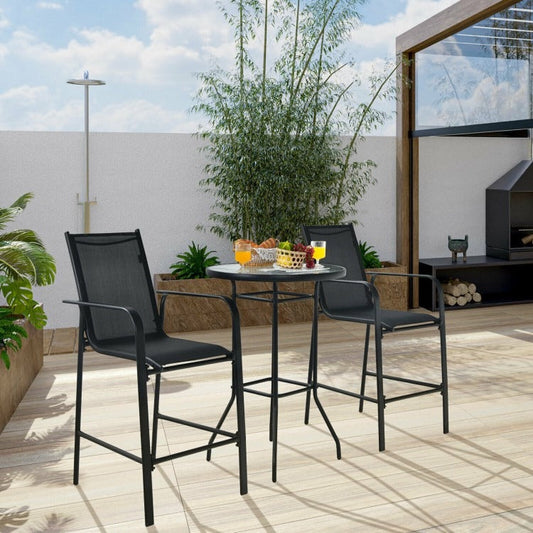 SPECIAL, Brittany 3 Pieces Outdoor Patio Bar Table Stool Set *FULLY ASSEMBLED*