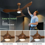 52 Inch Ceiling Fan with Light Reversible DC Motor (1 Box, Unassembled)