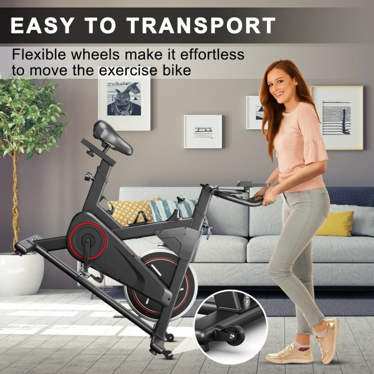 Stationary Exercise Bike Cycling Bike With 22Lbs Flywheel, fully assembled