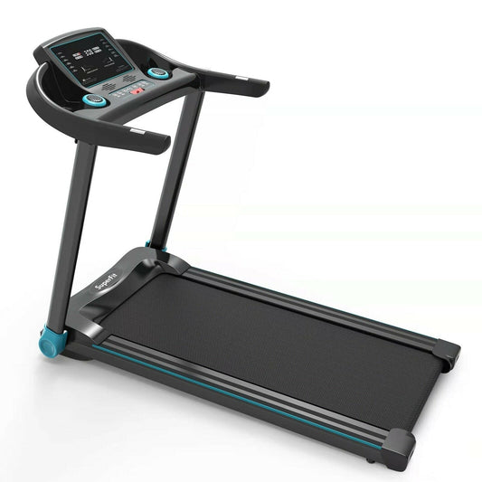 2.25HP Electric Running Machine Treadmill with Speaker and APP Control-Light Blue (Max220lbs)