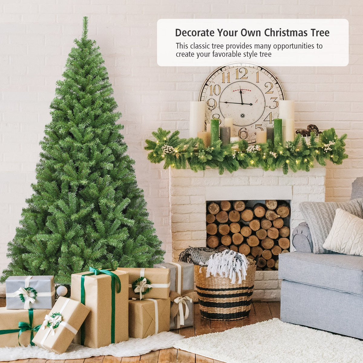Premium Artificial Hinged PVC Christmas Tree with Metal Stand-6 ft - FINAL SALE
