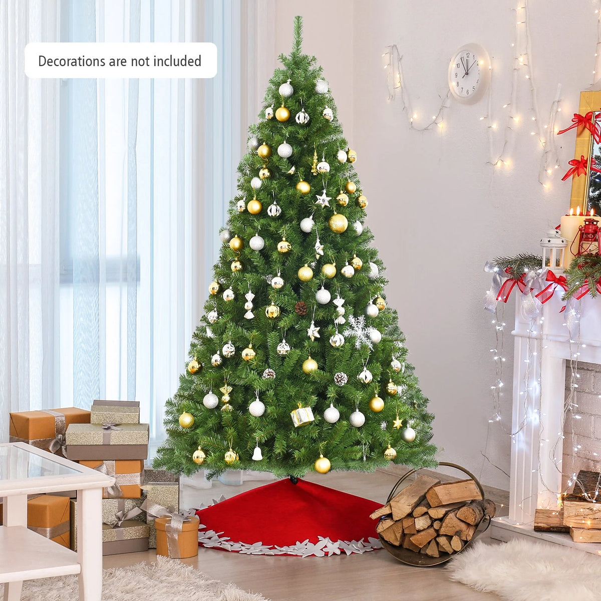 Premium Artificial Hinged PVC Christmas Tree with Metal Stand-6 ft - FINAL SALE