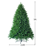 5 Feet Artificial Fir Christmas Tree with 600 Branch Tips