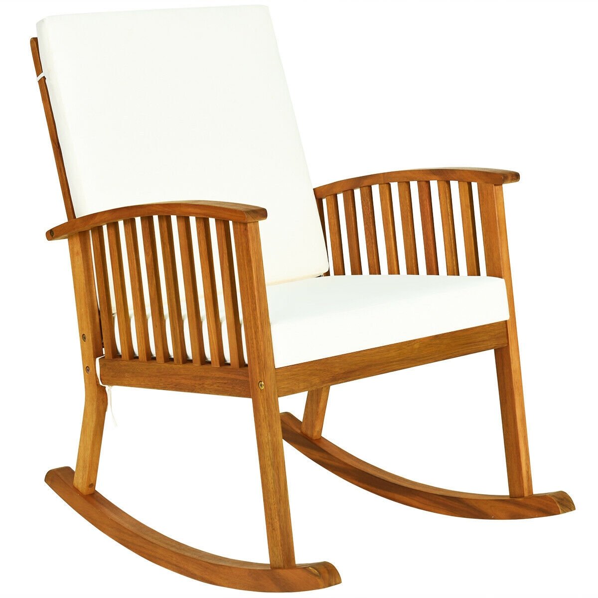 Outdoor Acacia Garden Wood Rocking Chair (Assembled)