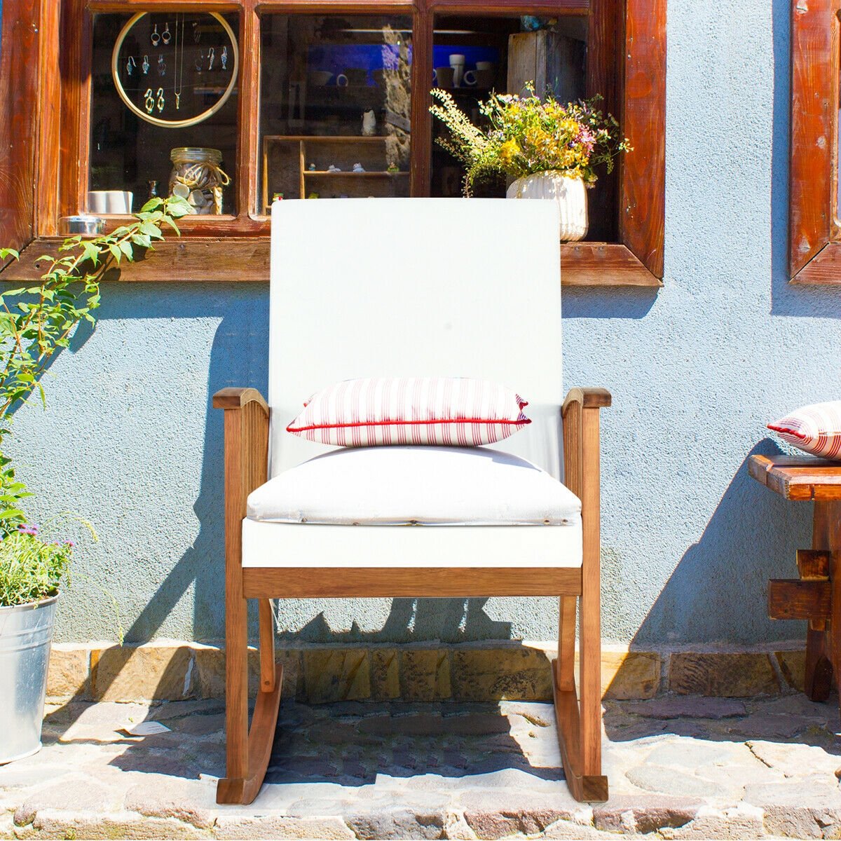 Outdoor Acacia Garden Wood Rocking Chair (Assembled)