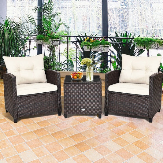 Sharmaine 3 Pieces Rattan Patio Furniture Set *FULLY ASSEMBLED*