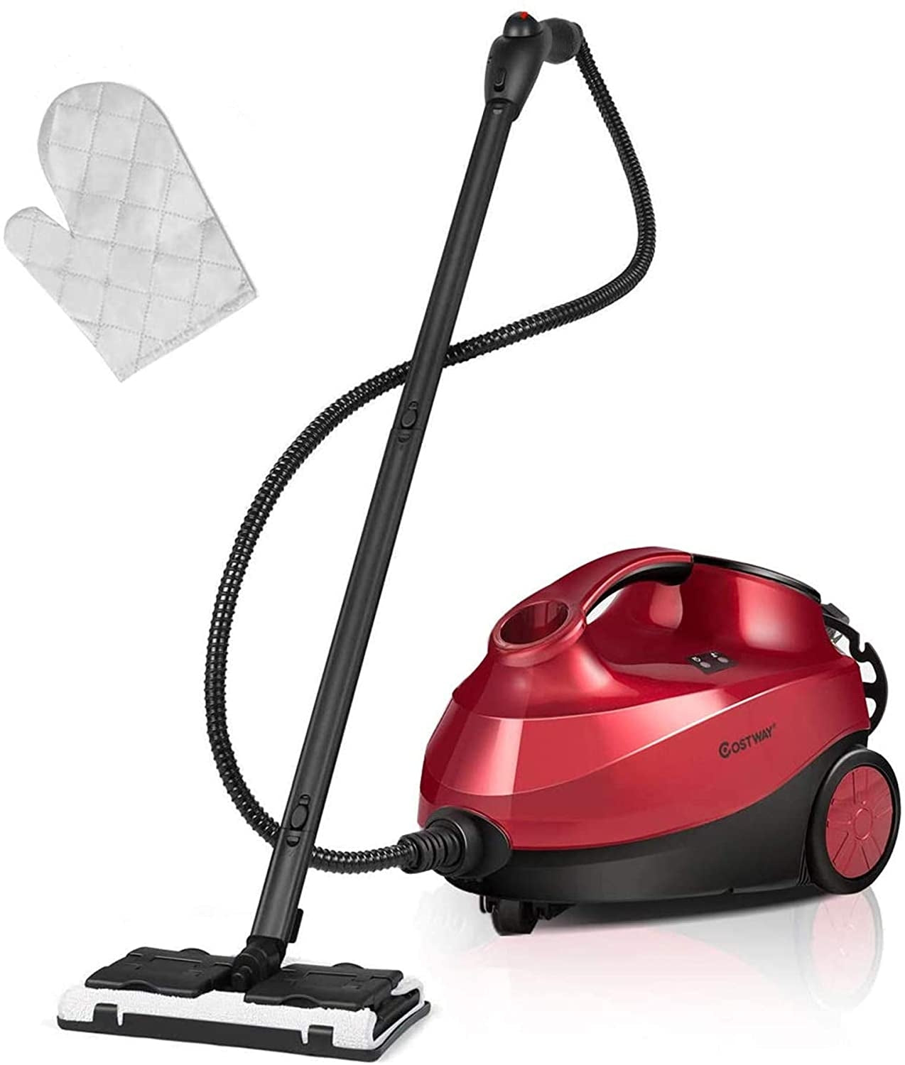 2000W Heavy Duty Multi-purpose Steam Cleaner Mop with Detachable Handheld Unit-Red, 1 box, unassembled(Copy)