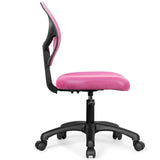 Low-back Computer Task Office Desk Chair with Swivel Casters-Pink